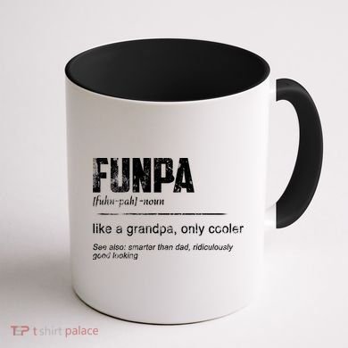 Funpa Like A Grandpa Only Cooler Funpa Definition Gift Coffee Mug back