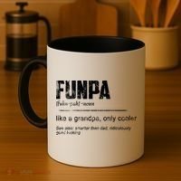 Funpa Like A Grandpa Only Cooler Funpa Definition Gift Coffee Mug thumb 4