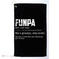 Funpa Like A Grandpa Only Cooler Funpa Definition Gift Golf Towel thumb 0