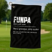 Funpa Like A Grandpa Only Cooler Funpa Definition Gift Golf Towel thumb 1