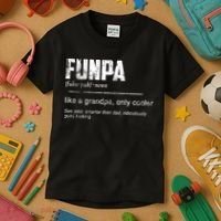 Funpa Like A Grandpa Only Cooler Funpa Definition Gift Kids T-Shirt thumb 3