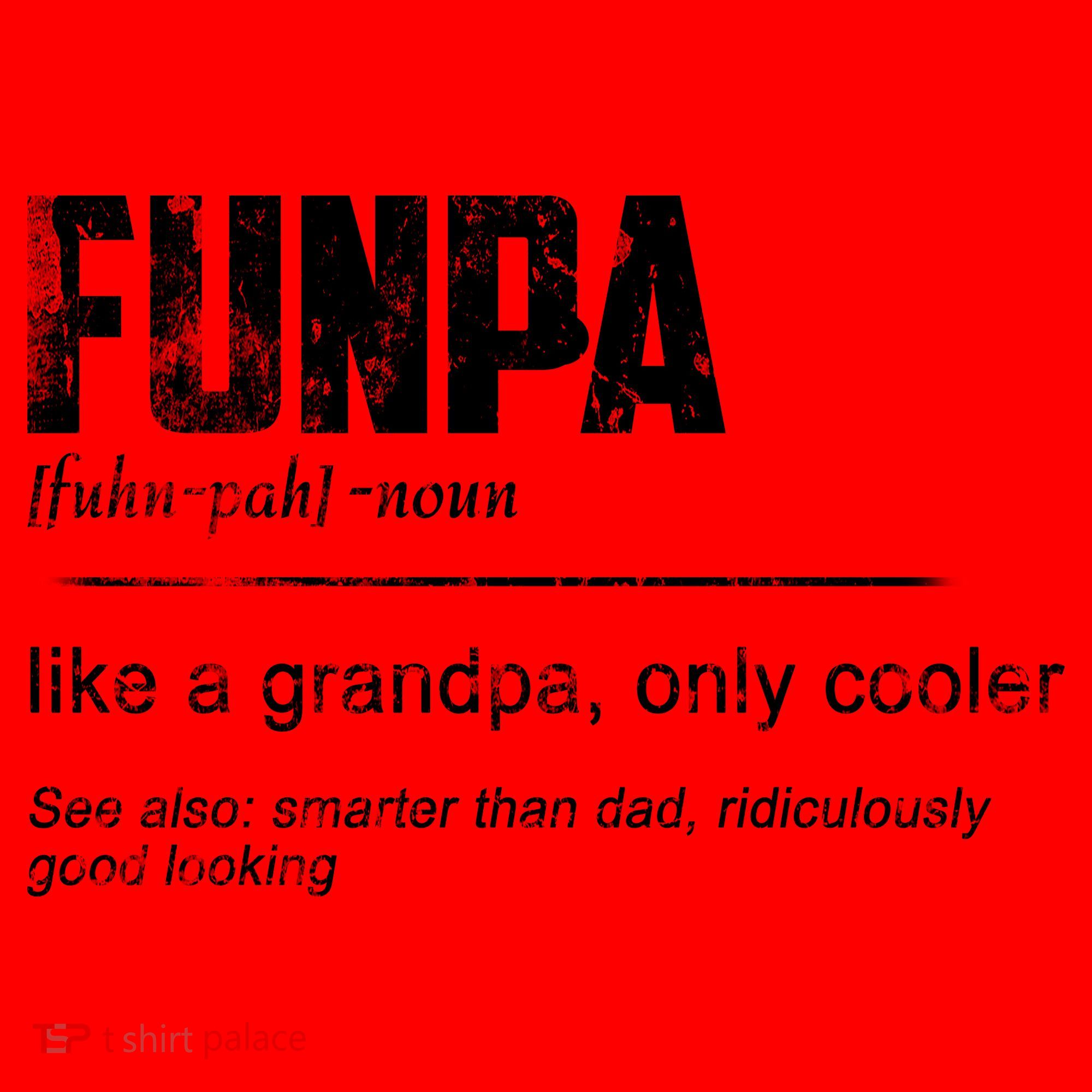 Funpa Like A Grandpa Only Cooler Funpa Definition Gift Santa Hat