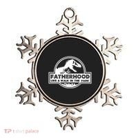 Fatherhood Like A Walk In The Park Dad Dinosaur Ornament thumb 0