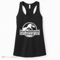 Fatherhood Like A Walk In The Park Dad Dinosaur Women's Tank Top thumb 0