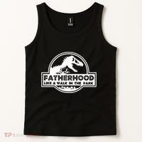 Fatherhood Like A Walk In The Park Dad Dinosaur Tank Top thumb 2