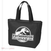Fatherhood Like A Walk In The Park Dad Dinosaur Tote Bag thumb 3