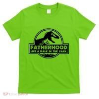 Fatherhood Like A Walk In The Park Dad Dinosaur T-Shirt thumb 0