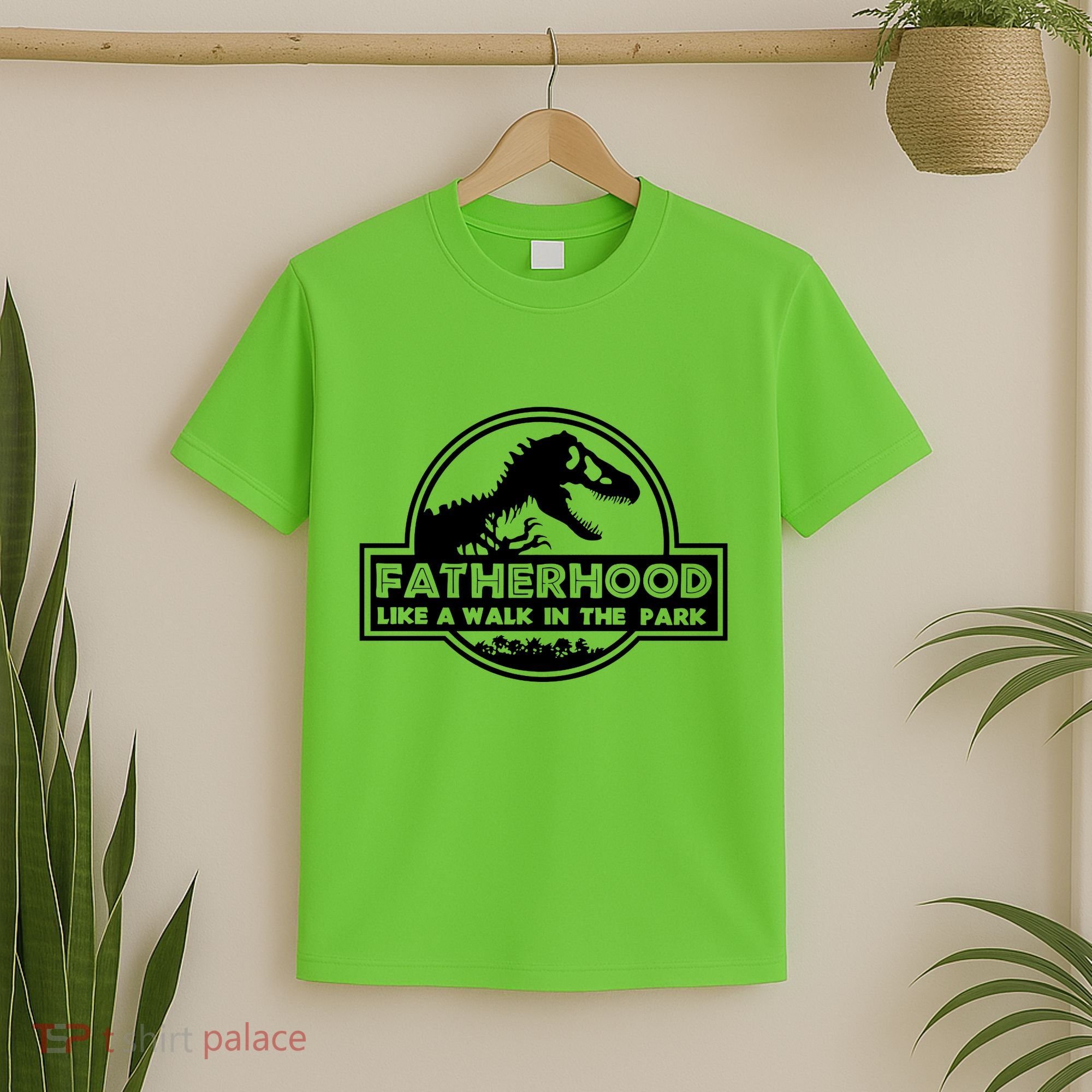 Fatherhood Like A Walk In The Park Dad Dinosaur T-Shirt