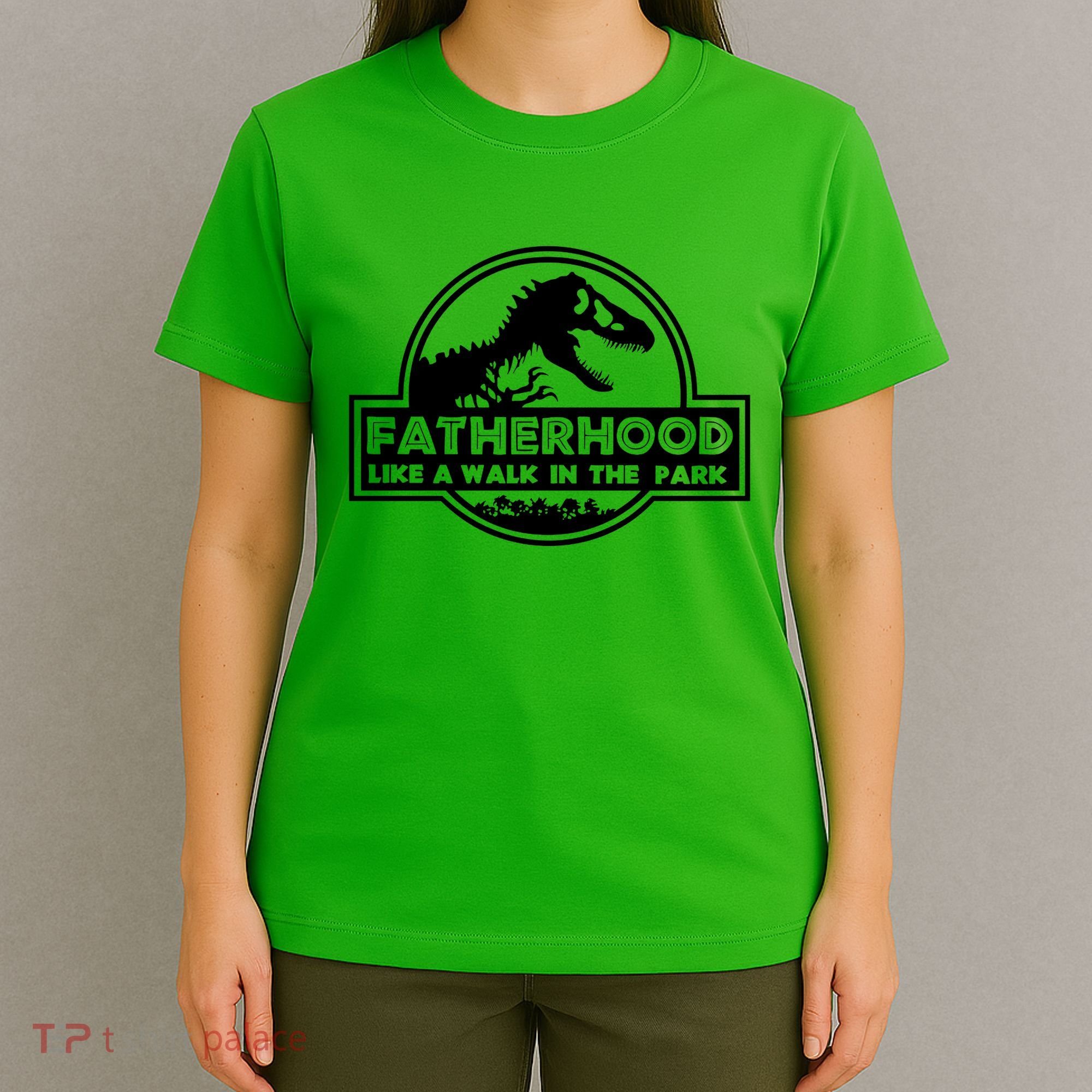 Fatherhood Like A Walk In The Park Dad Dinosaur T-Shirt