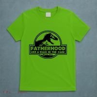 Fatherhood Like A Walk In The Park Dad Dinosaur T-Shirt thumb 5