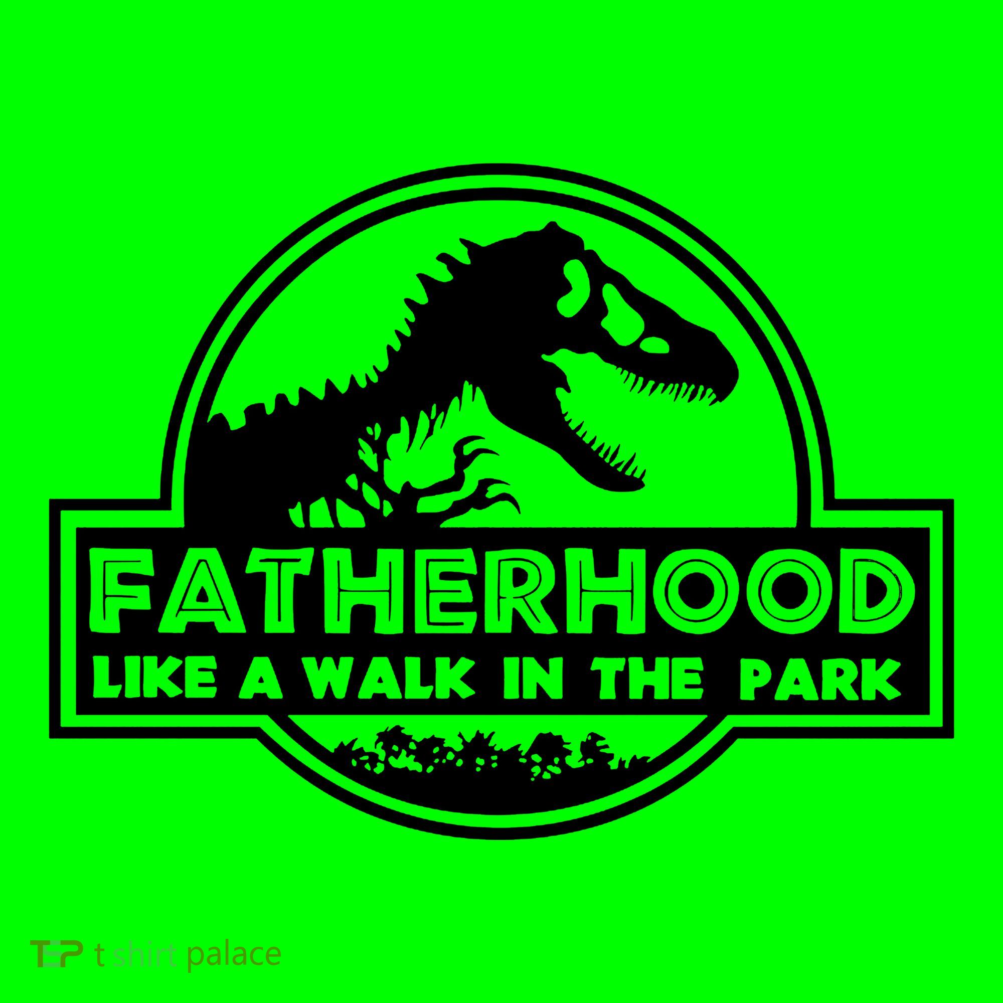 Fatherhood Like A Walk In The Park Dad Dinosaur T-Shirt