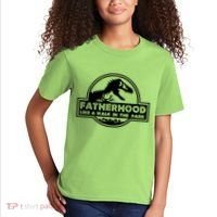 Fatherhood Like A Walk In The Park Dad Dinosaur Kids T-Shirt thumb 2
