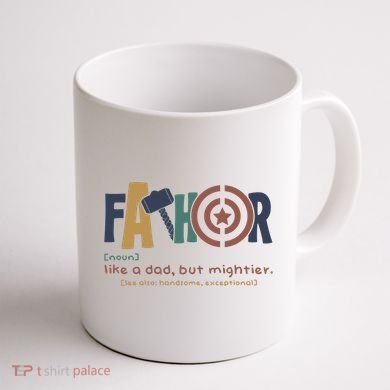 Fathor Like A Dad But Mightier Coffee Mug back