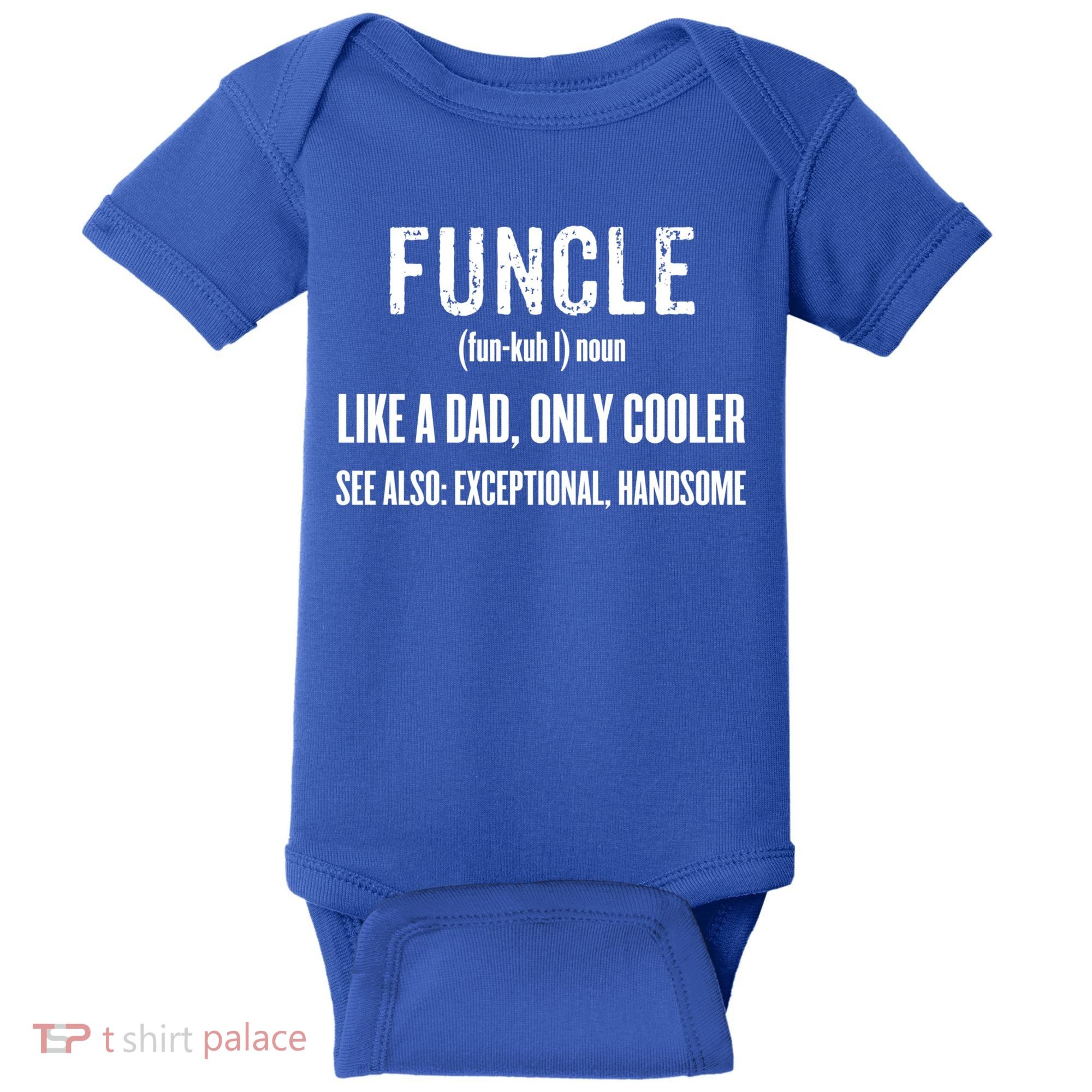Funcle Like A Dad Only Cooler Funny FatherS Day Gift Gift Baby Bodysuit