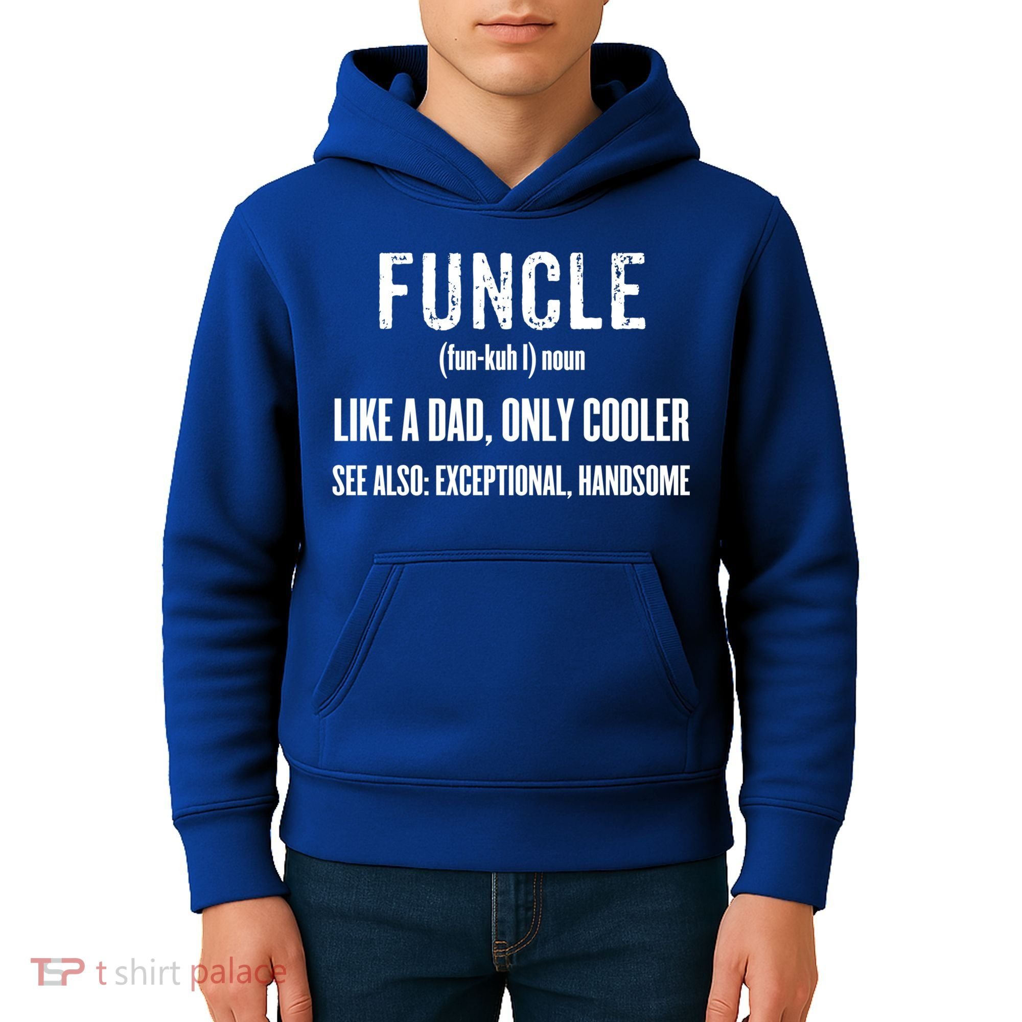 Funcle Like A Dad Only Cooler Funny FatherS Day Gift Gift Kids Hoodie