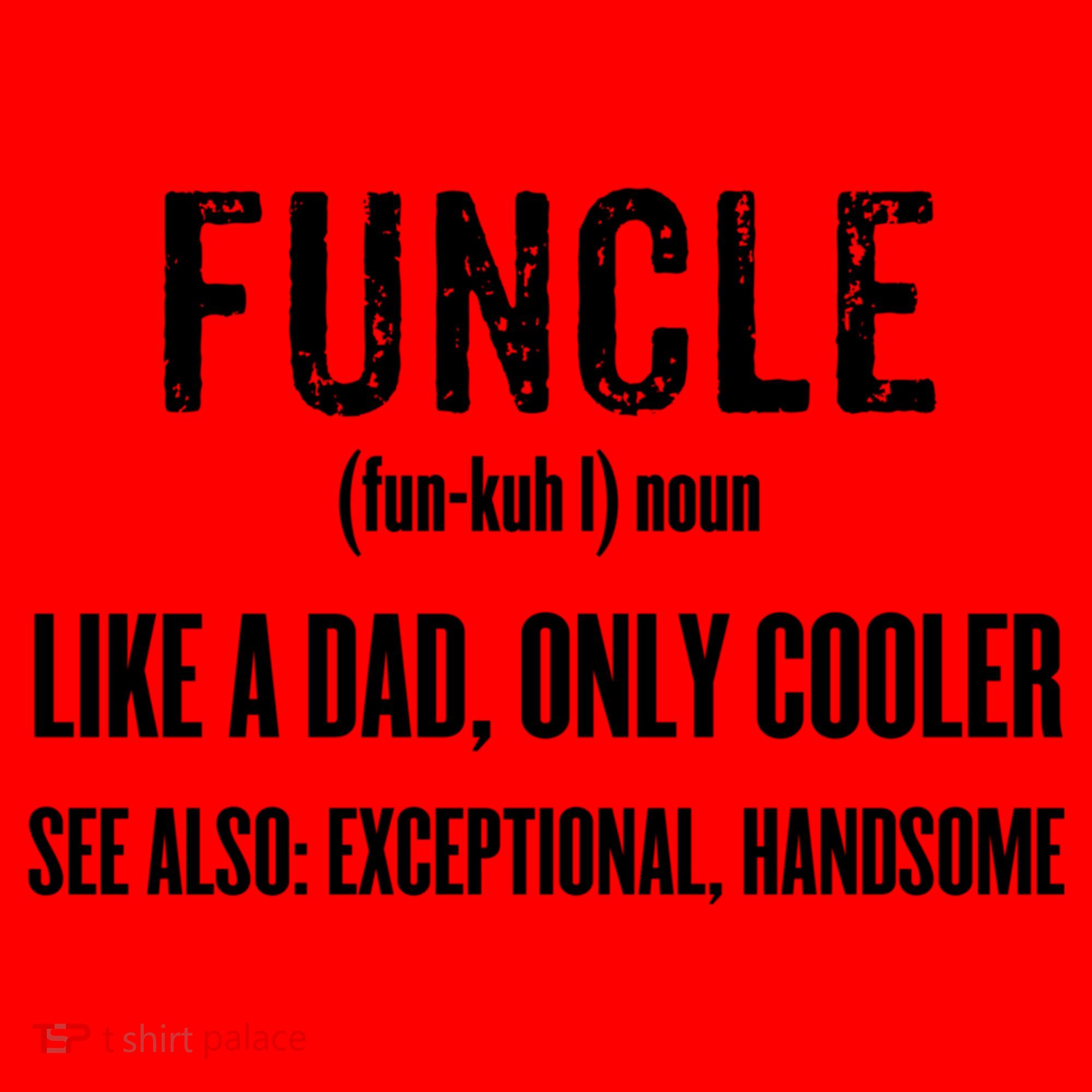 Funcle Like A Dad Only Cooler Funny FatherS Day Gift Gift Santa Hat