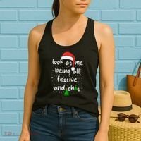 Funny Look At Me Being All Festive And Shits Women's Tank Top thumb 2