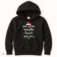 Funny Look At Me Being All Festive And Shits Kids Hoodie thumb 0