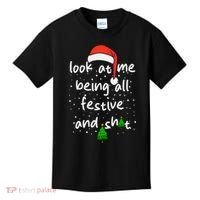 Funny Look At Me Being All Festive And Shits Kids T-Shirt thumb 0