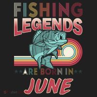 Fishing Legends Are Born In June Golf Towel thumb 3