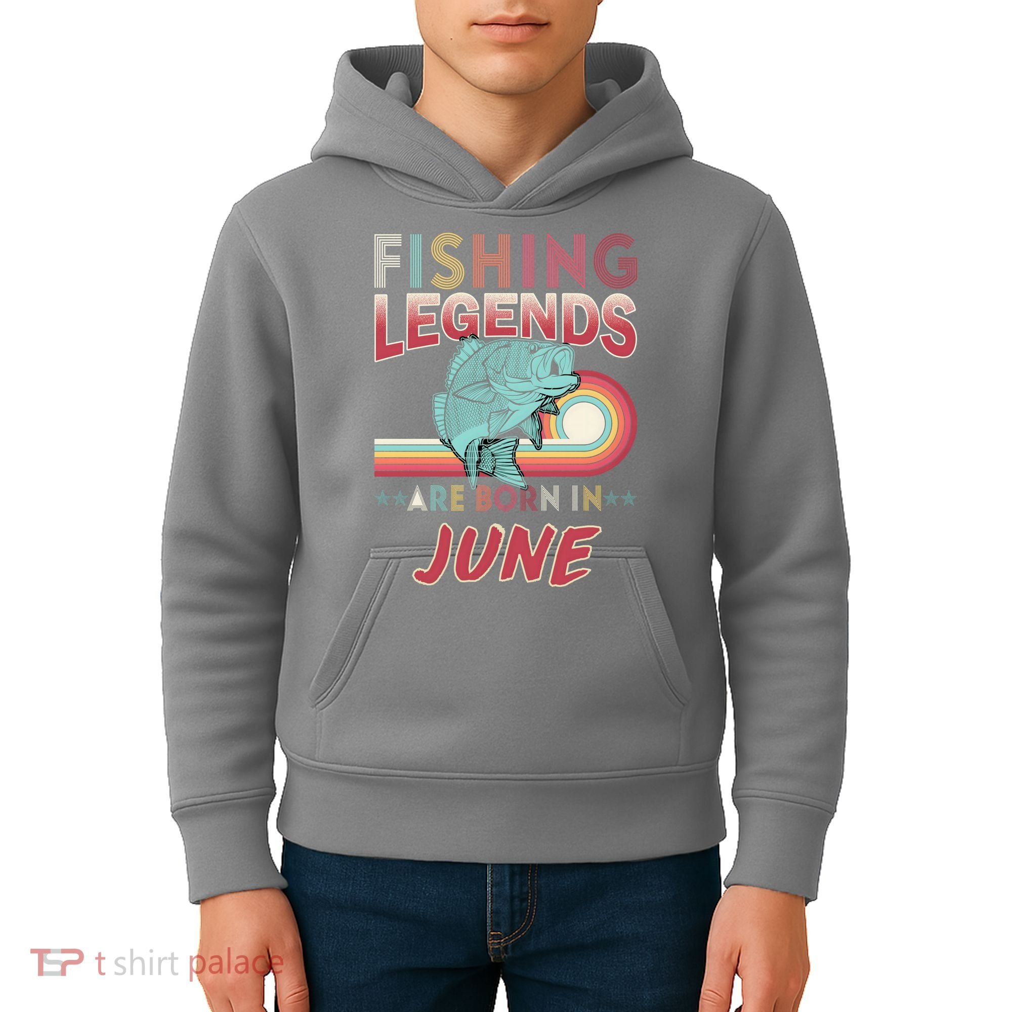 Fishing Legends Are Born In June Kids Hoodie