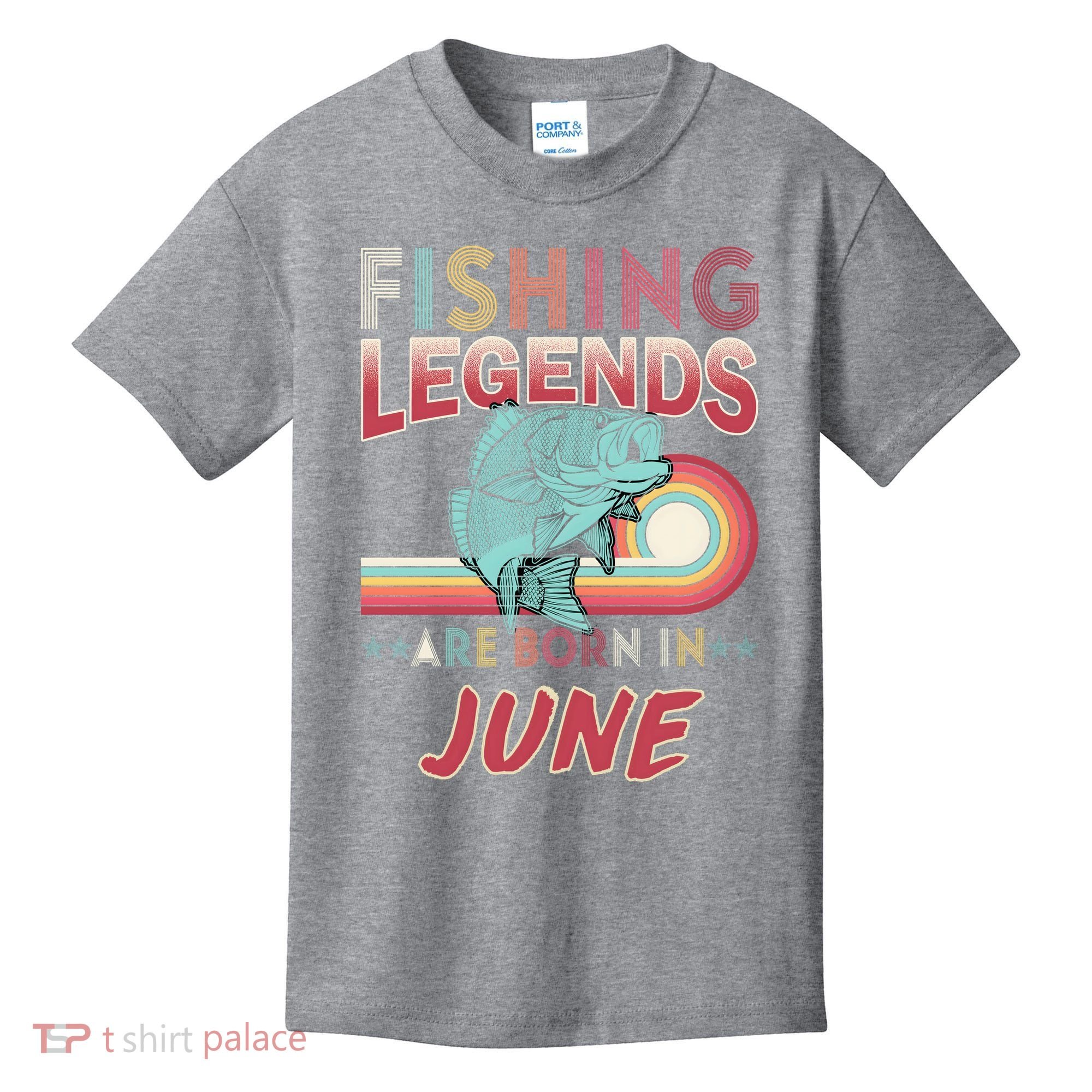 Fishing Legends Are Born In June Kids T-Shirt