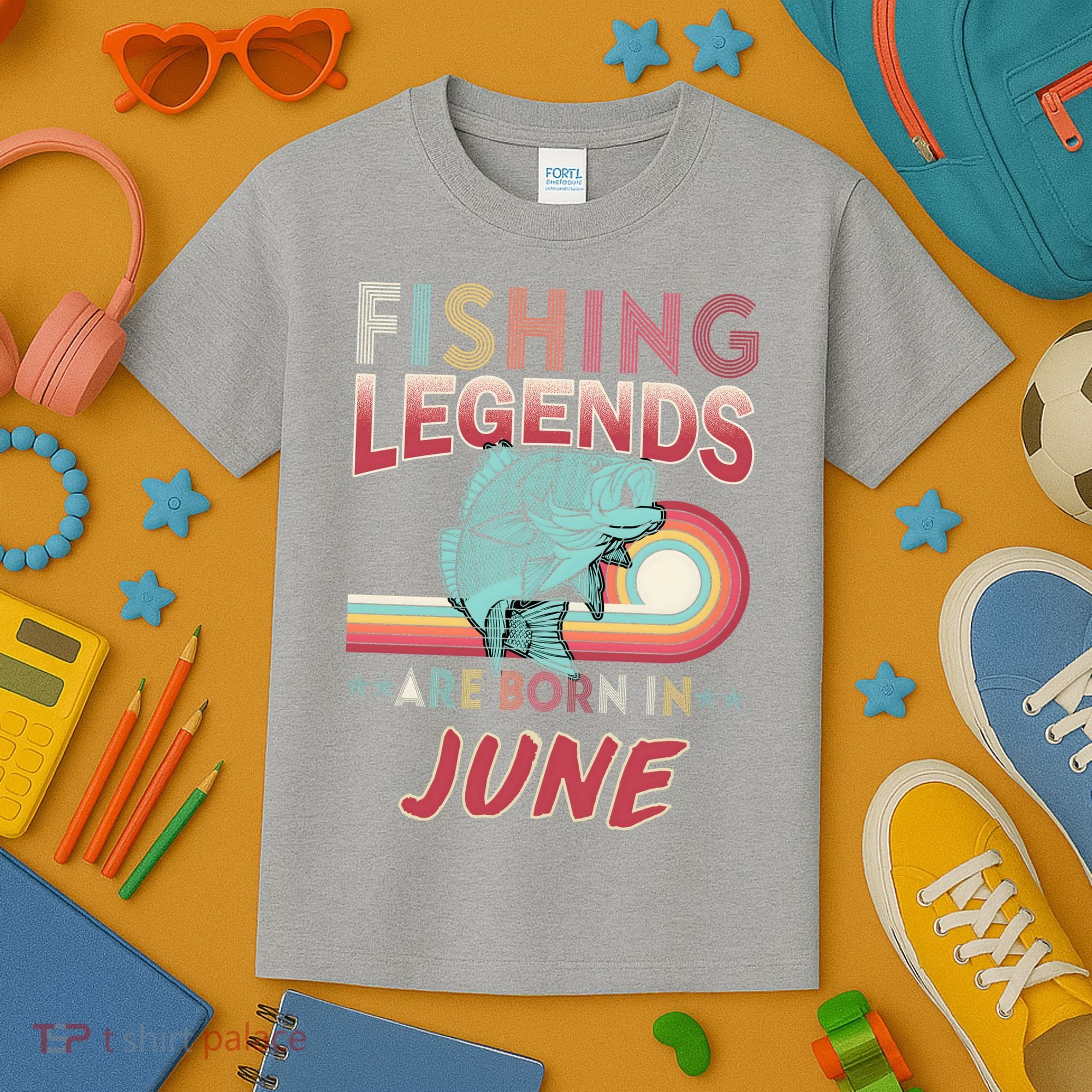 Fishing Legends Are Born In June Kids T-Shirt