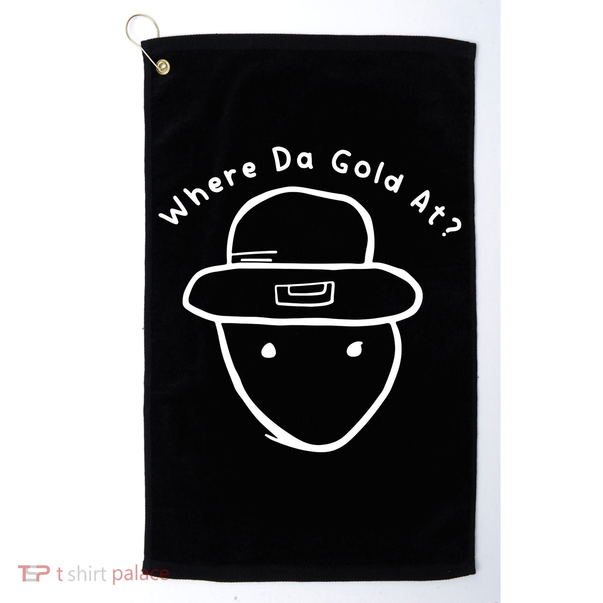 Funny Leprechaun Amateur Sketch Meme St Patricks Day 2024 Golf Towel