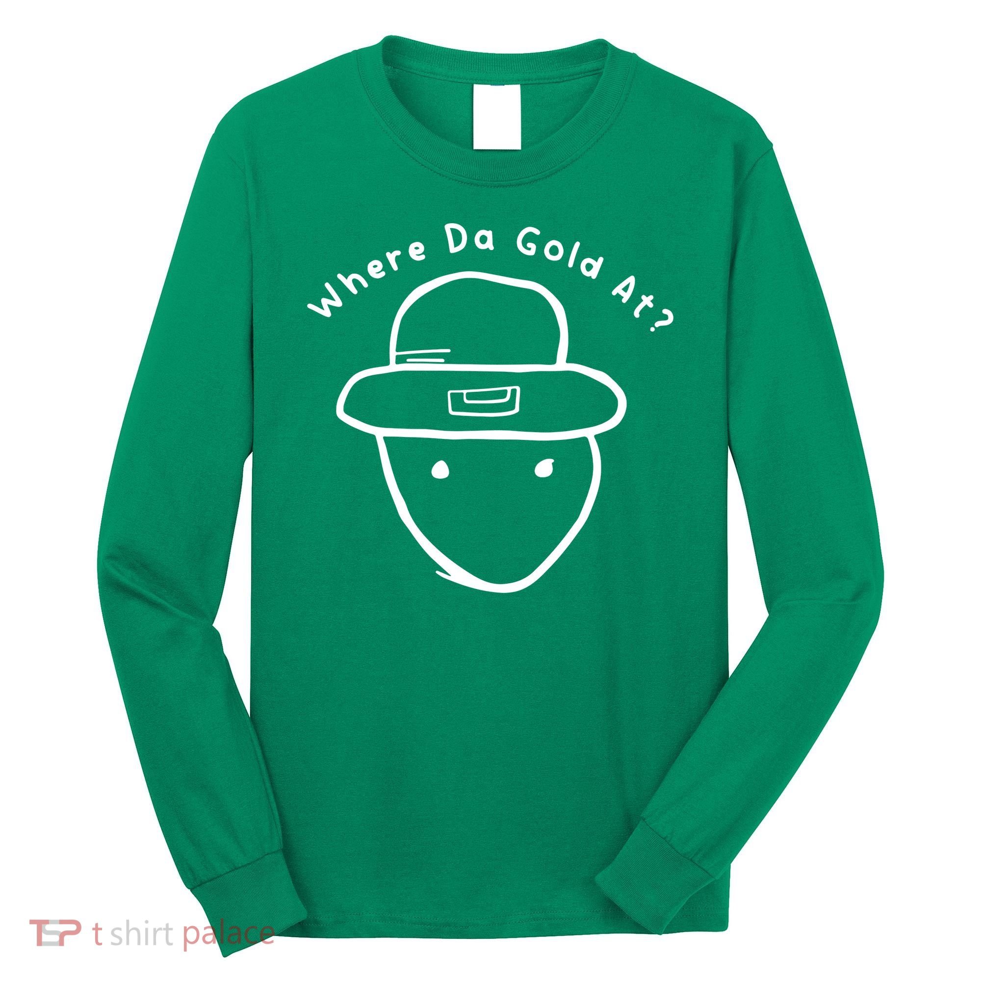 Funny Leprechaun Amateur Sketch Meme St Patricks Day 2024 Long Sleeve Shirt