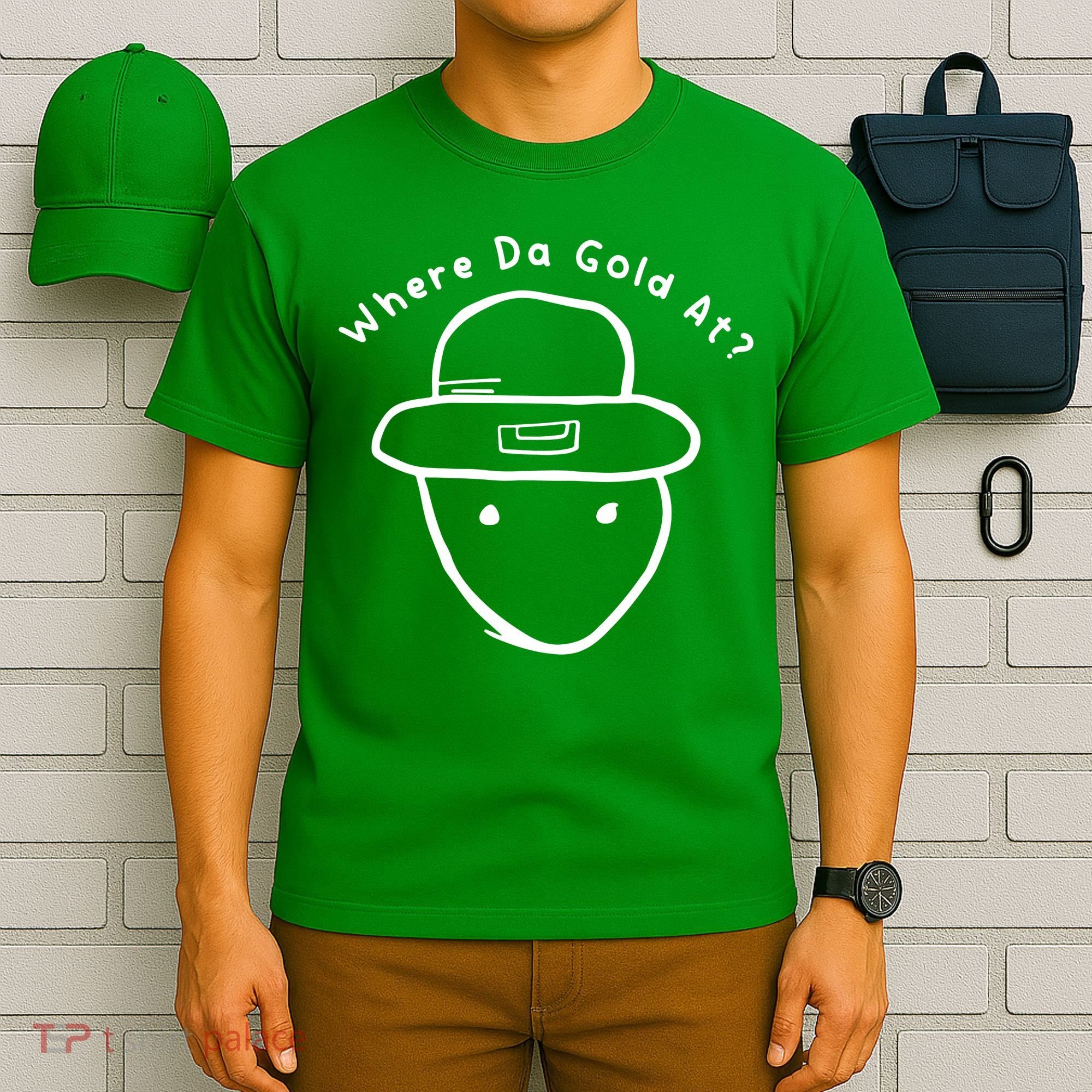 Funny Leprechaun Amateur Sketch Meme St Patricks Day 2024 T-Shirt