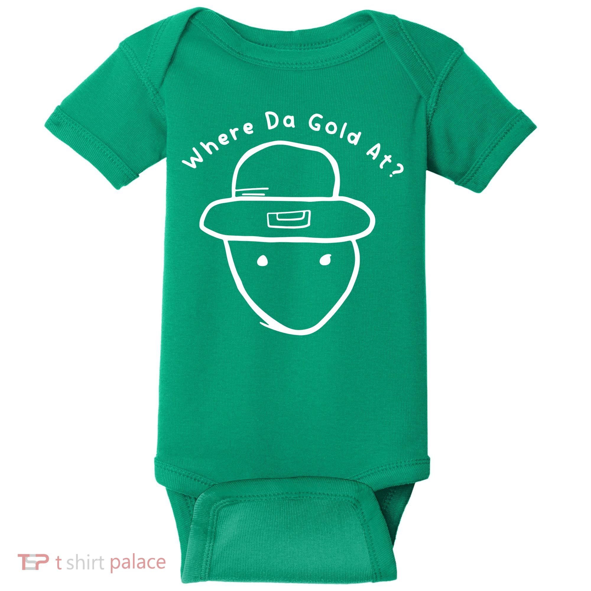 Funny Leprechaun Amateur Sketch Meme St Patricks Day 2024 Baby Bodysuit