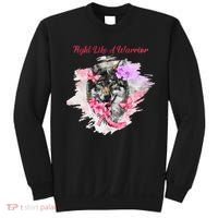 Fight Like A Warrior Wolf Pink Ribbon Breast Cancer Sweatshirt thumb 0