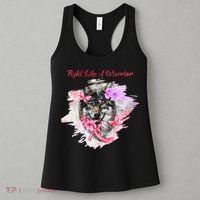 Fight Like A Warrior Wolf Pink Ribbon Breast Cancer Women's Tank Top thumb 3