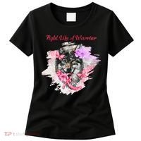 Fight Like A Warrior Wolf Pink Ribbon Breast Cancer Women's T-Shirt thumb 0