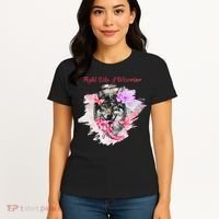 Fight Like A Warrior Wolf Pink Ribbon Breast Cancer Women's T-Shirt thumb 4