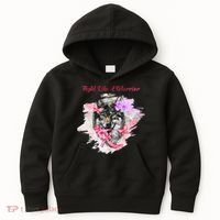 Fight Like A Warrior Wolf Pink Ribbon Breast Cancer Kids Hoodie thumb 0