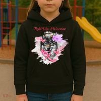 Fight Like A Warrior Wolf Pink Ribbon Breast Cancer Kids Hoodie thumb 3