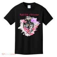Fight Like A Warrior Wolf Pink Ribbon Breast Cancer Kids T-Shirt thumb 0