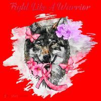 Fight Like A Warrior Wolf Pink Ribbon Breast Cancer Santa Hat thumb 1