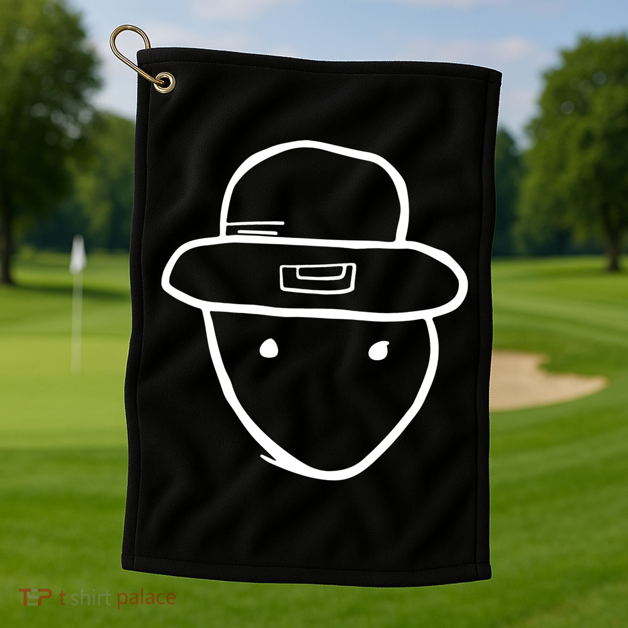 Funny Leprechaun Amateur Sketch Meme St Patricks Day 2024 Golf Towel