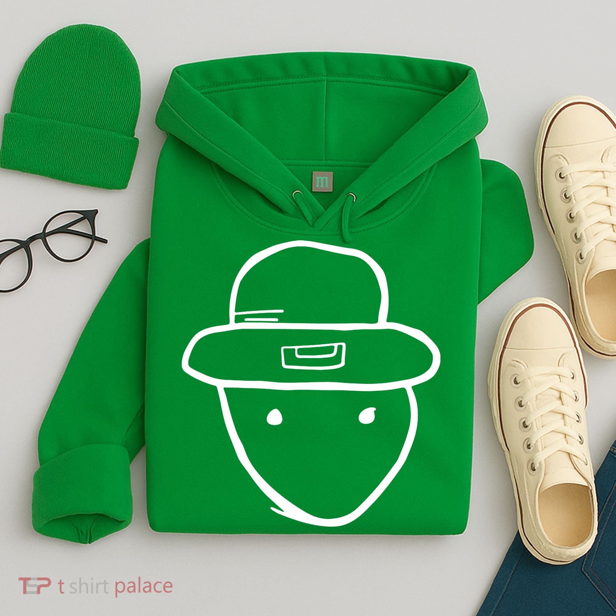 Funny Leprechaun Amateur Sketch Meme St Patricks Day 2024 Hoodie