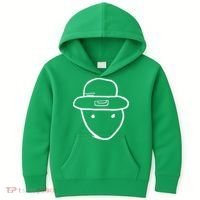 Funny Leprechaun Amateur Sketch Meme St Patricks Day 2024 Kids Hoodie thumb 0