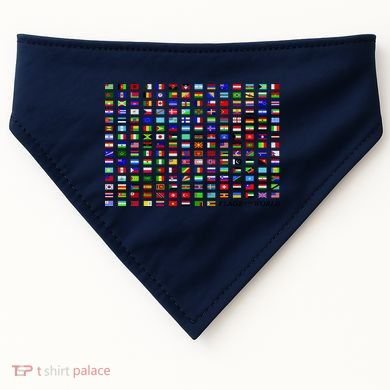 Flags of the World USA-Made Doggie Bandana