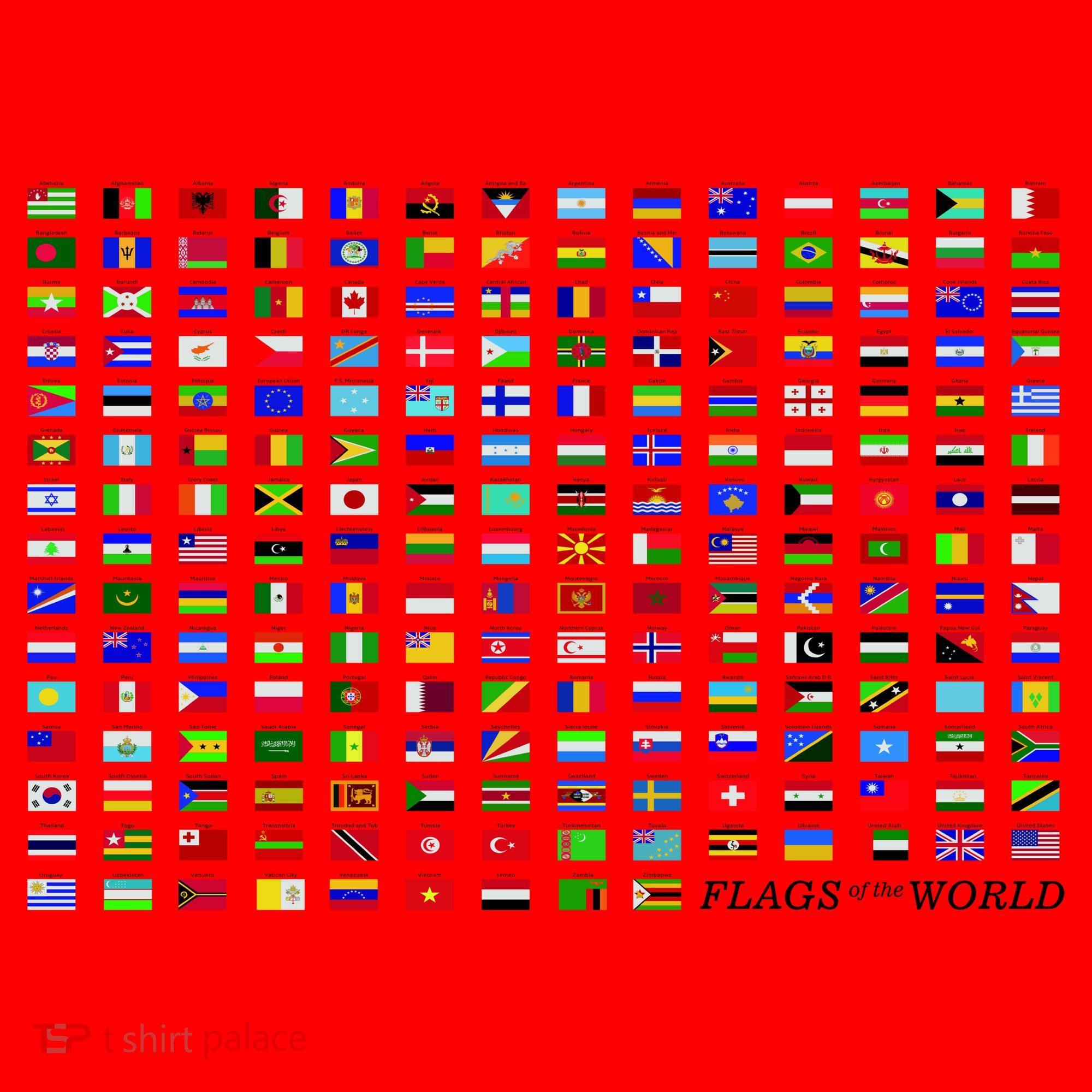 Flags of the World Santa Hat