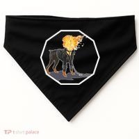 Flaming Ghost Dog On Fire Rider Doggo USA-Made Doggie Bandana thumb 0