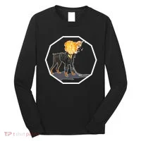 Flaming Ghost Dog On Fire Rider Doggo Long Sleeve Shirt thumb 0