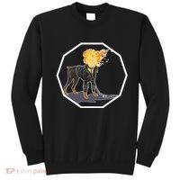 Flaming Ghost Dog On Fire Rider Doggo Sweatshirt thumb 0