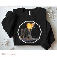 Flaming Ghost Dog On Fire Rider Doggo Sweatshirt thumb 2