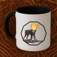 Flaming Ghost Dog On Fire Rider Doggo Coffee Mug thumb 2
