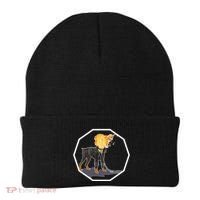 Flaming Ghost Dog On Fire Rider Doggo Beanie thumb 0